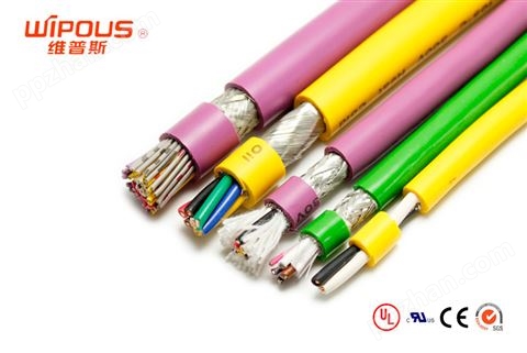 高速PVC护套柔性拖链专用屏蔽数据电缆 FLEX101-CY-PVC