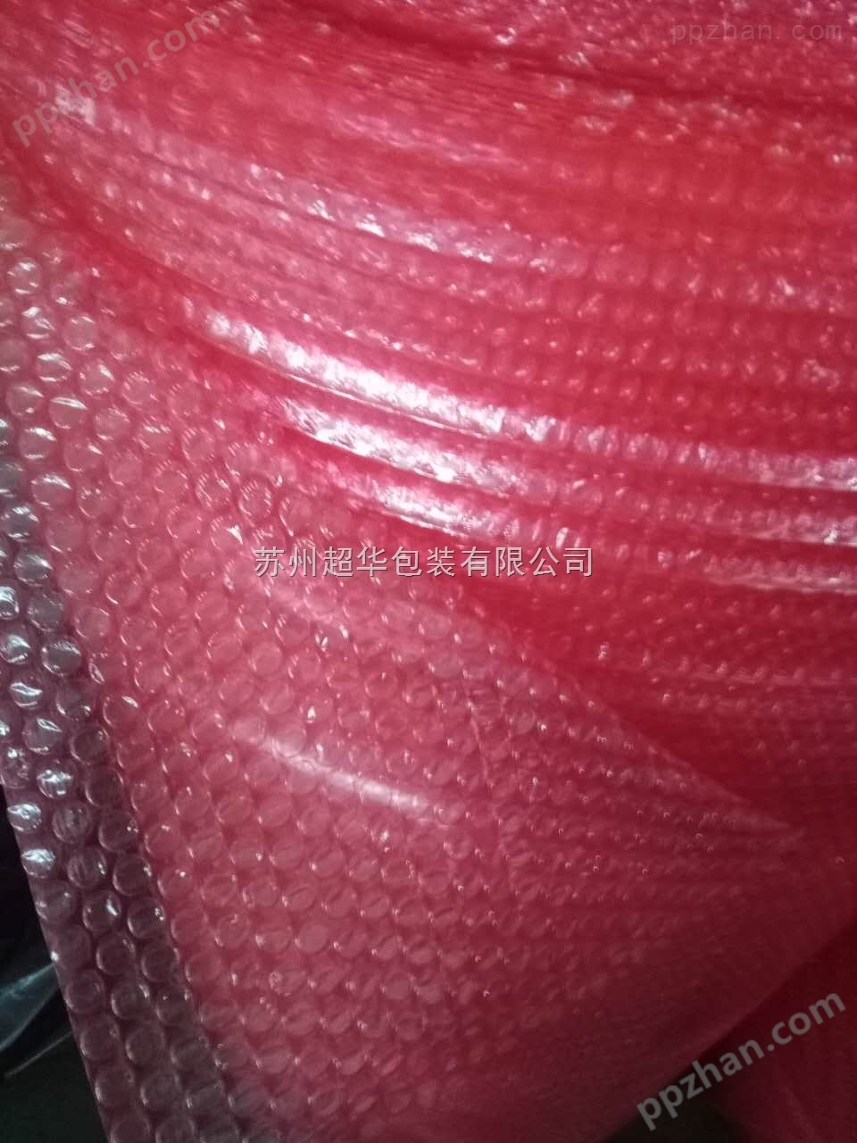 江浙沪*红色单层中泡防静电气泡膜 可加工成气泡袋 缓冲防震